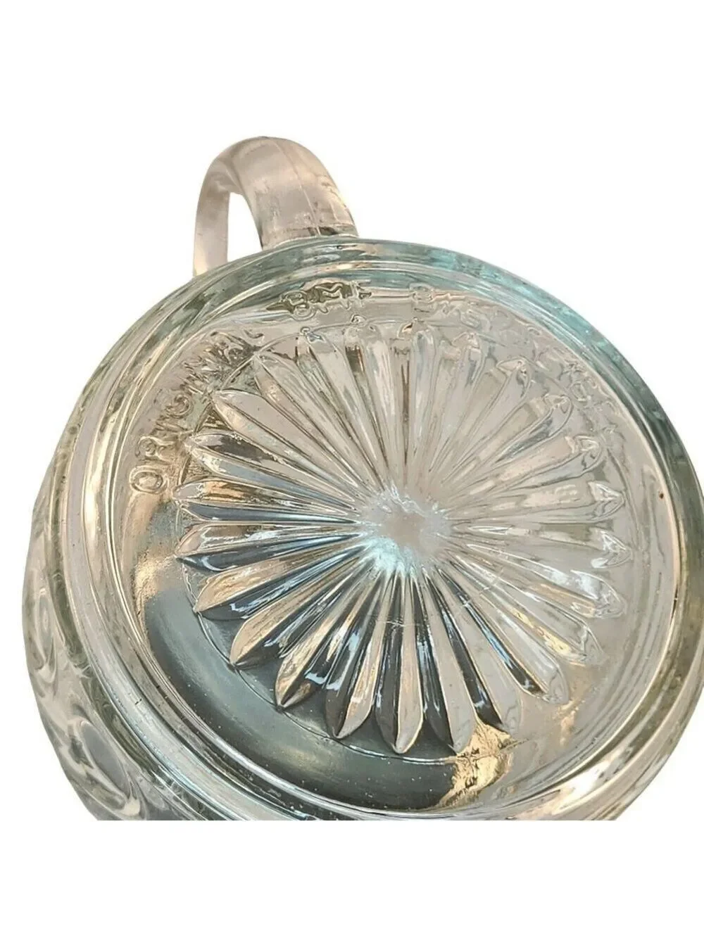 Original BMF W. Germany Glass Stein Pewter Lid Vintage Etched Glass Tankard Swir
